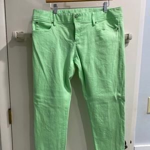 Lilly Pulitzer worth skinny jean pant green size 14